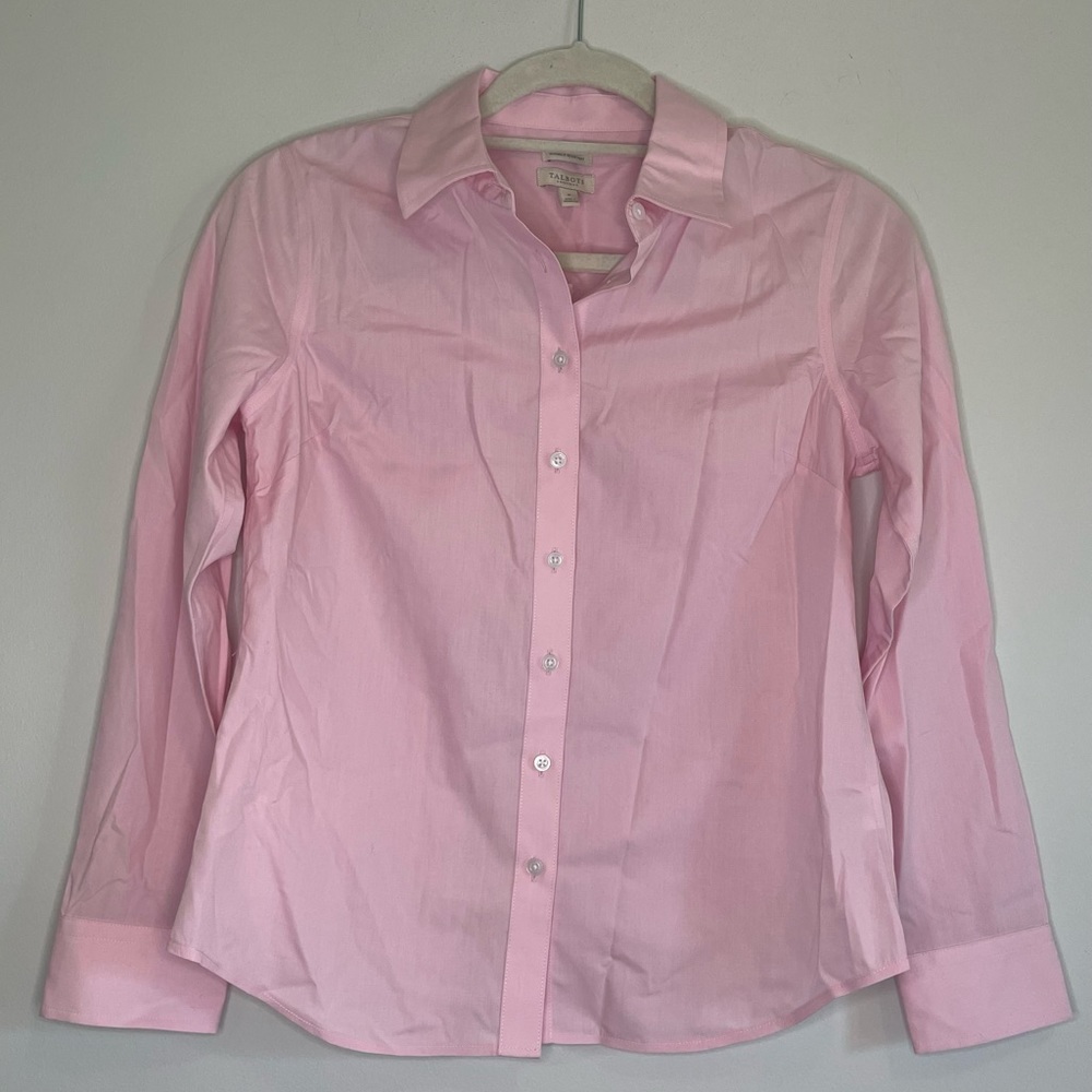 Talbots Petite Light Pink Button Down Shirt